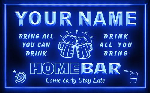 Name Personalized Home Bar Neon Light Sign